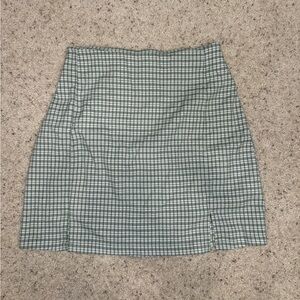 John Galt Plaid Mini Skirt (one size) - Pastel Green 🎀